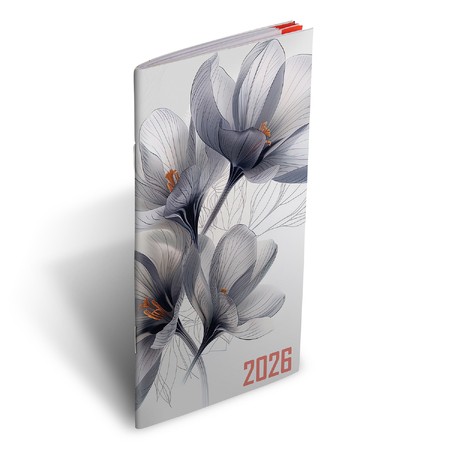 Zsebirka, fekvő zsebnaptár, Szirmok