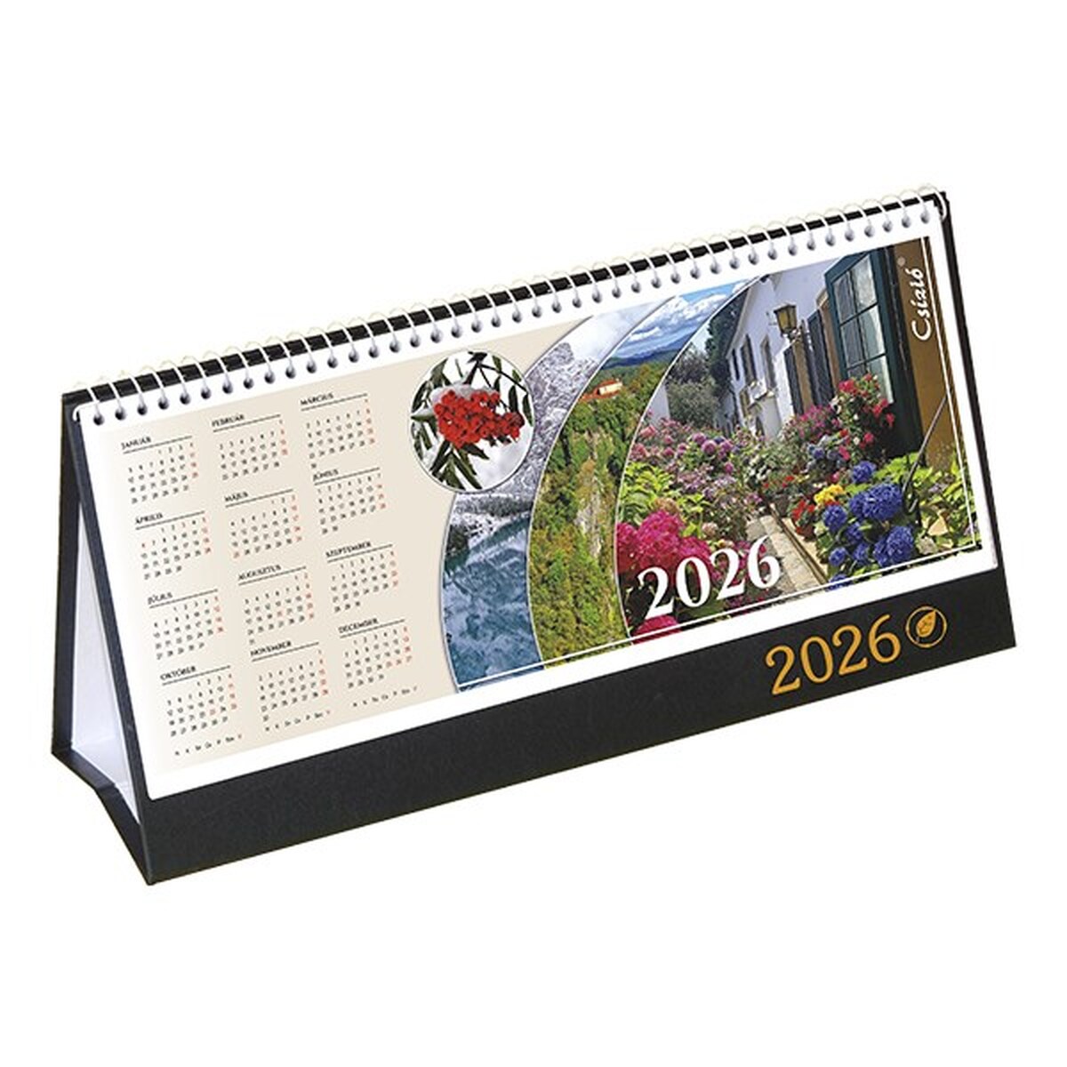 Asztali naptár képes CSÍZIÓ álló fehér lapos idézetes bőr hatású Öko hátlap fekete 2026. Asztali naptár képes CSÍZIÓ álló fehér lapos idézetes bőr hatású Öko hátlap fekete 2026.