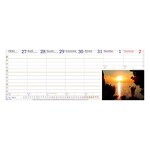 Asztali naptár képes CSÍZIÓ álló fehér lapos idézetes bőr hatású Öko hátlap zöld 2026.