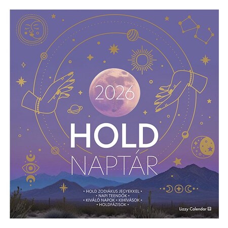 Falinaptár LIZZY CARD 300x600mm álló Hold asztrológiai 2026.