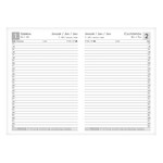 Határidőnapló ALISCA A/5 napi fehér lapos barna 2026.