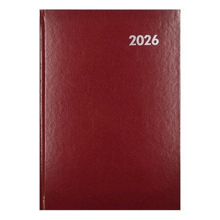 Határidőnapló ALISCA A/4 heti fehér lapos bordó 2026.