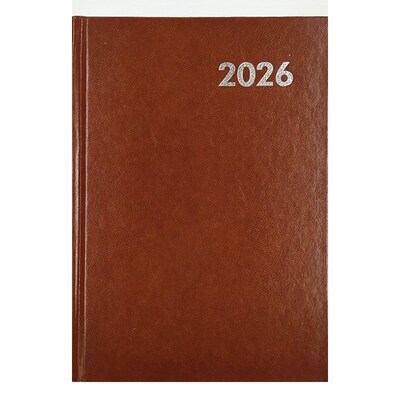 Határidőnapló ALISCA A/5 napi fehér lapos barna 2026.