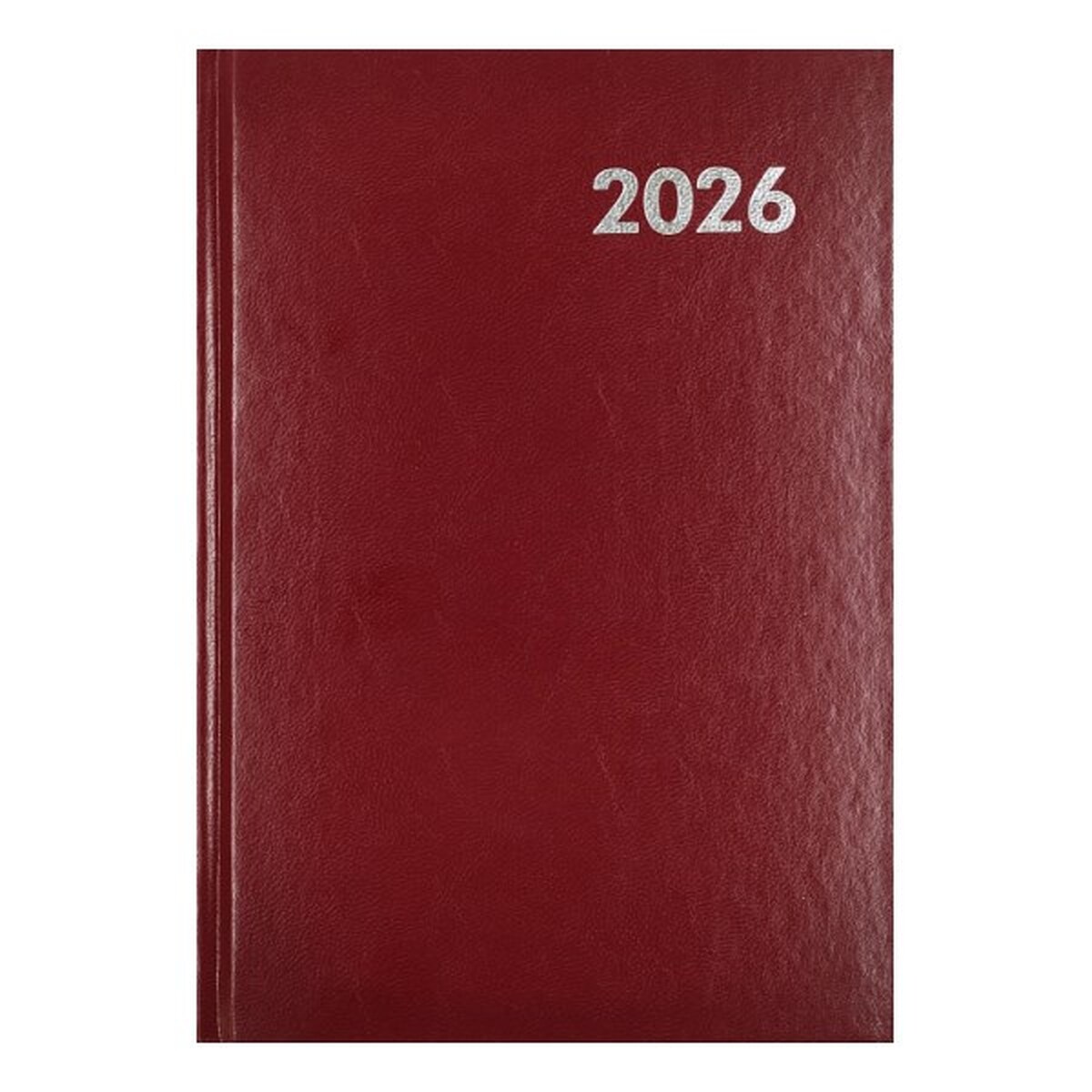 Határidőnapló ALISCA A/5 napi fehér lapos bordó 2026.