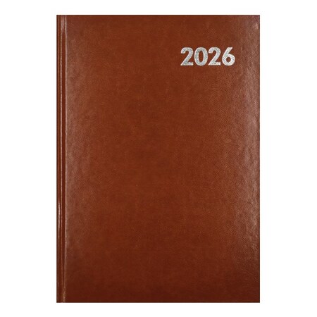 Határidőnapló ALISCA B/5 napi fehér lapos barna 2026.