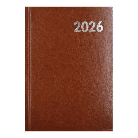 Határidőnapló ALISCA B/6 napi fehér lapos barna 2026.