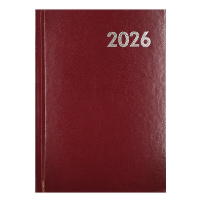 Határidőnapló ALISCA B/6 napi fehér lapos bordó 2026.