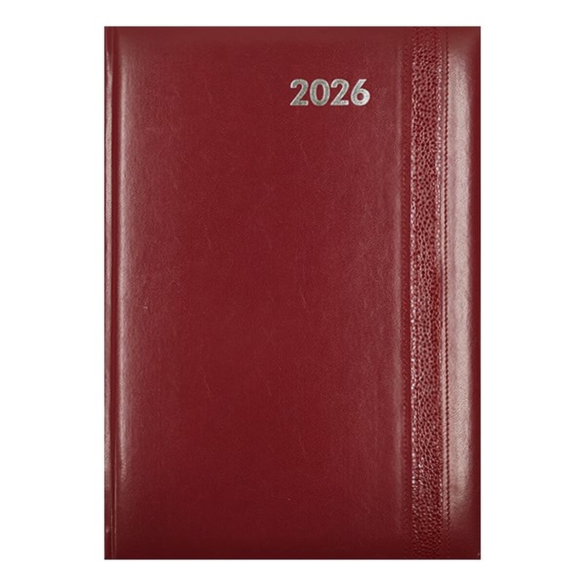 Határidőnapló ALISCA Rebel varrott A/4 heti fehér lapos bordó 2026.