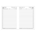 Határidőnapló ALISCA Rebel varrott B/5 napi fehér lapos barna 2026.