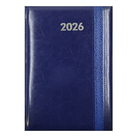 Határidőnapló ALISCA Rebel varrott B/5 napi fehér lapos kék 2026.