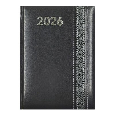 Határidőnapló ALISCA Rebel varrott B/6 napi fehér lapos szürke 2026.