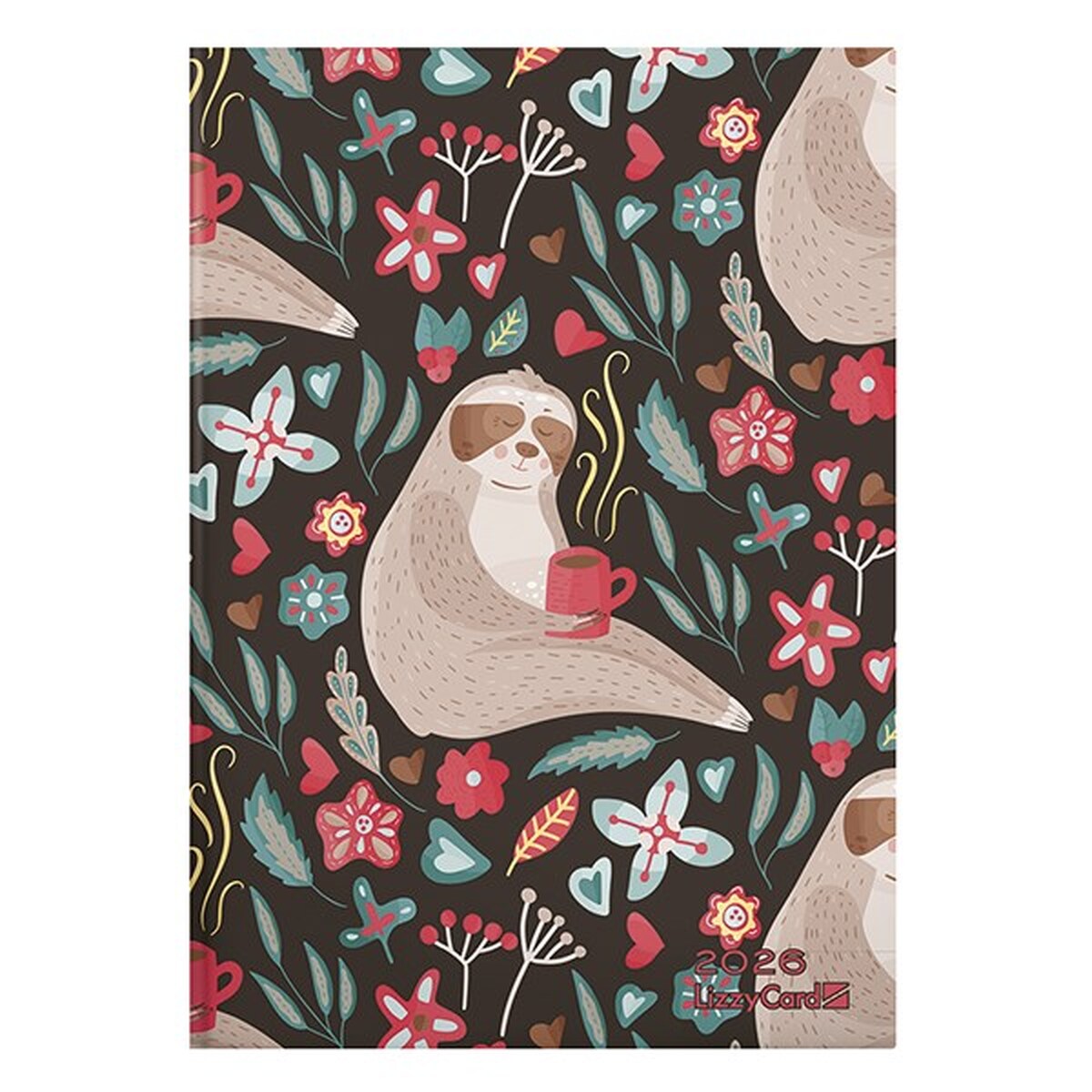 Határidőnapló LIZZY CARD B/6 heti keménytáblás Sloth 2026.