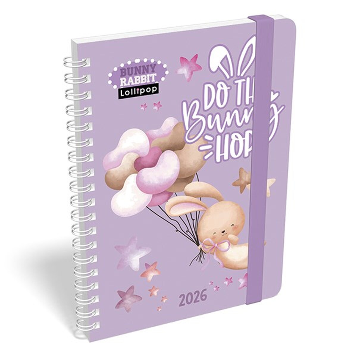 Határidőnapló LIZZY CARD B/6 heti spirálozott gumis Lollipop bunny rabbit 2026. Határidőnapló LIZZY CARD B/6 heti spirálozott gumis Lollipop bunny rabbit 2026.