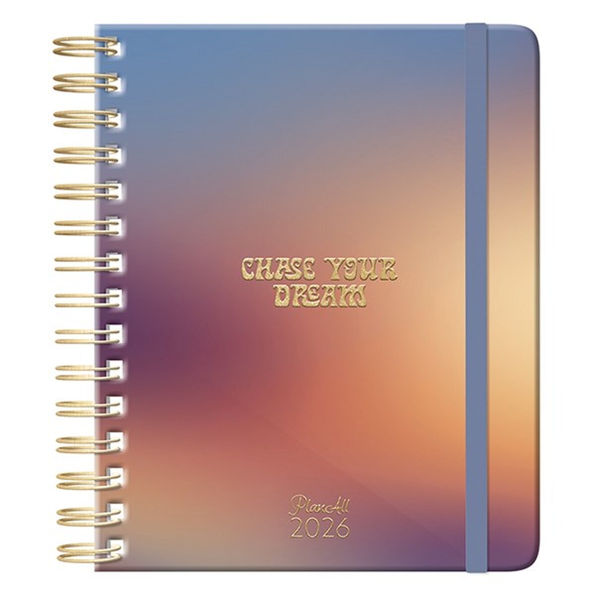 Határidőnapló PLANALL Classic B/5 heti spirálos keményfedelű gumis Chase 2026.