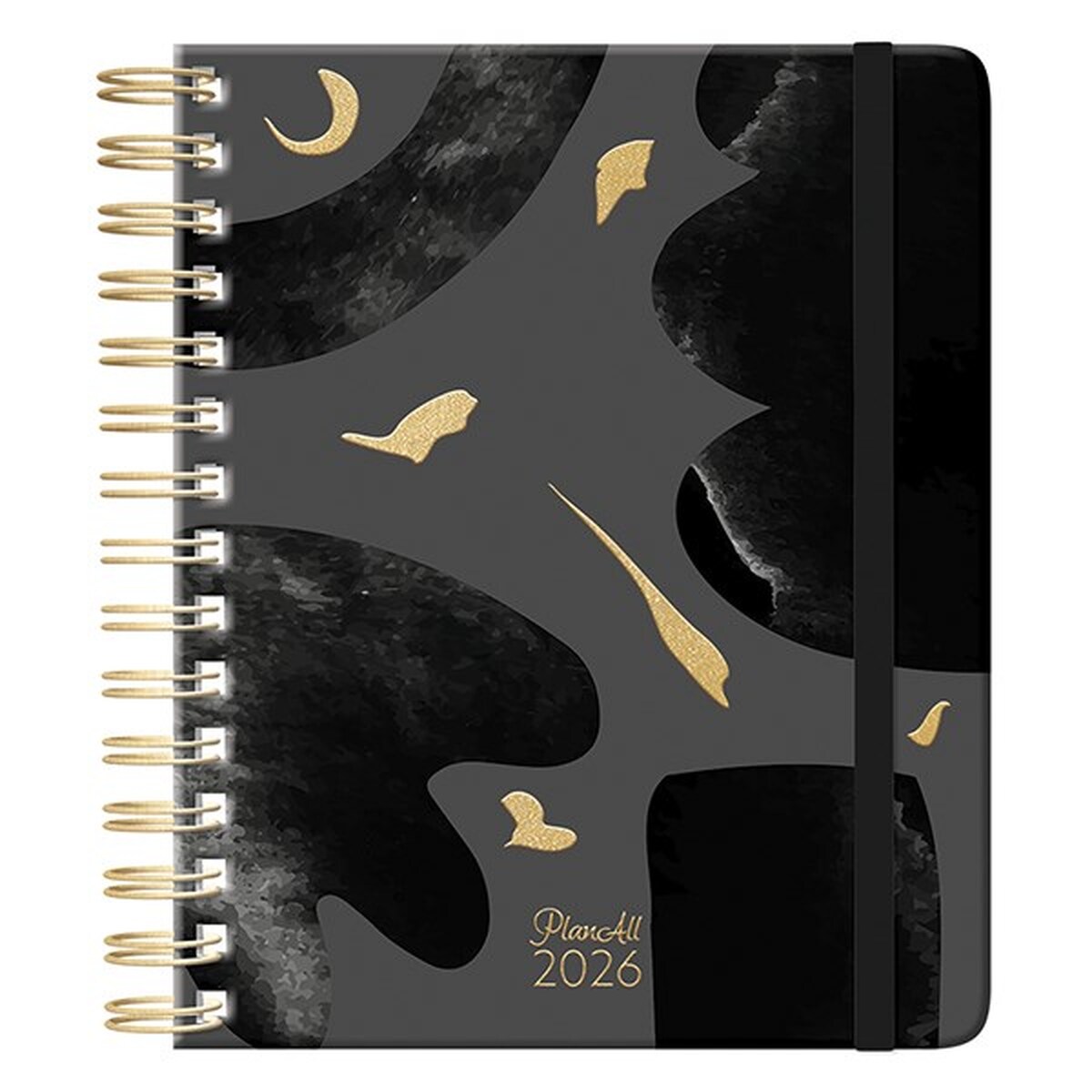 Határidőnapló PLANALL Classic B/5 heti spirálos keményfedelű gumis Paint 2026.