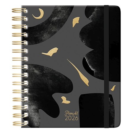 Határidőnapló PLANALL Classic B/5 heti spirálos keményfedelű gumis Paint 2026.