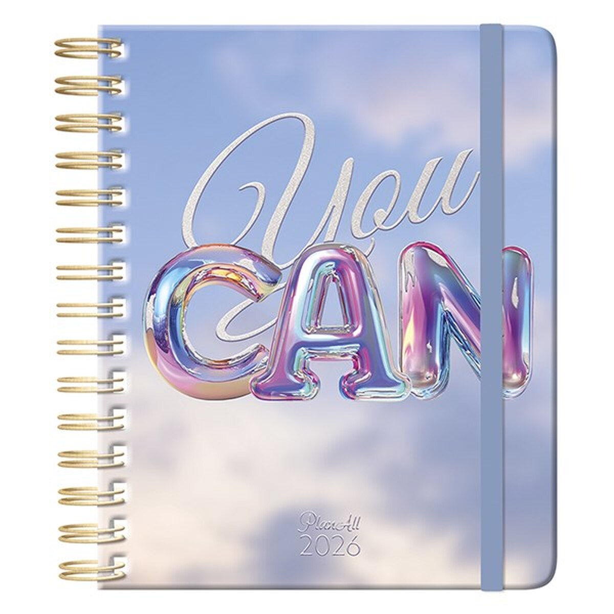 Határidőnapló PLANALL Classic B/5 heti spirálos keményfedelű gumis You can 2026.