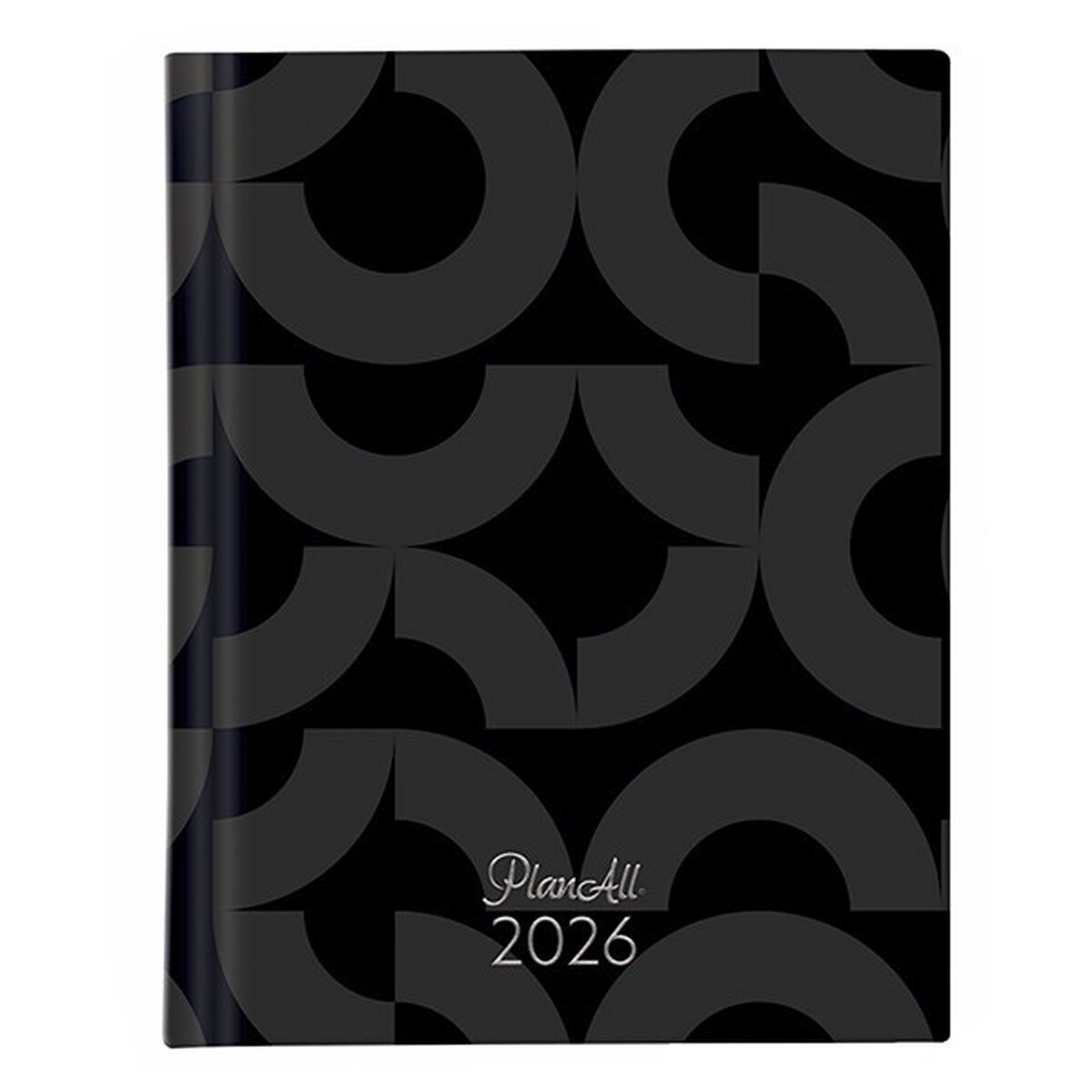 Határidőnapló PLANALL Mini A/6 heti keményfedelű aranyozott Black 2026.