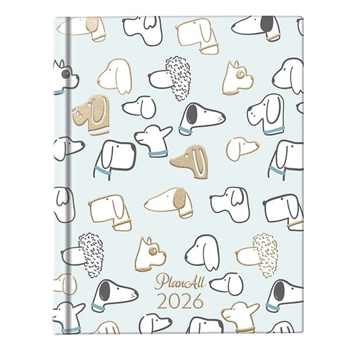 Határidőnapló PLANALL Mini A/6 heti keményfedelű aranyozott Good boy 2026. Határidőnapló PLANALL Mini A/6 heti keményfedelű aranyozott Good boy 2026.