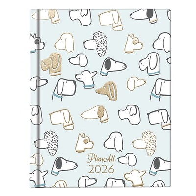 Határidőnapló PLANALL Mini A/6 heti keményfedelű aranyozott Good boy 2026.