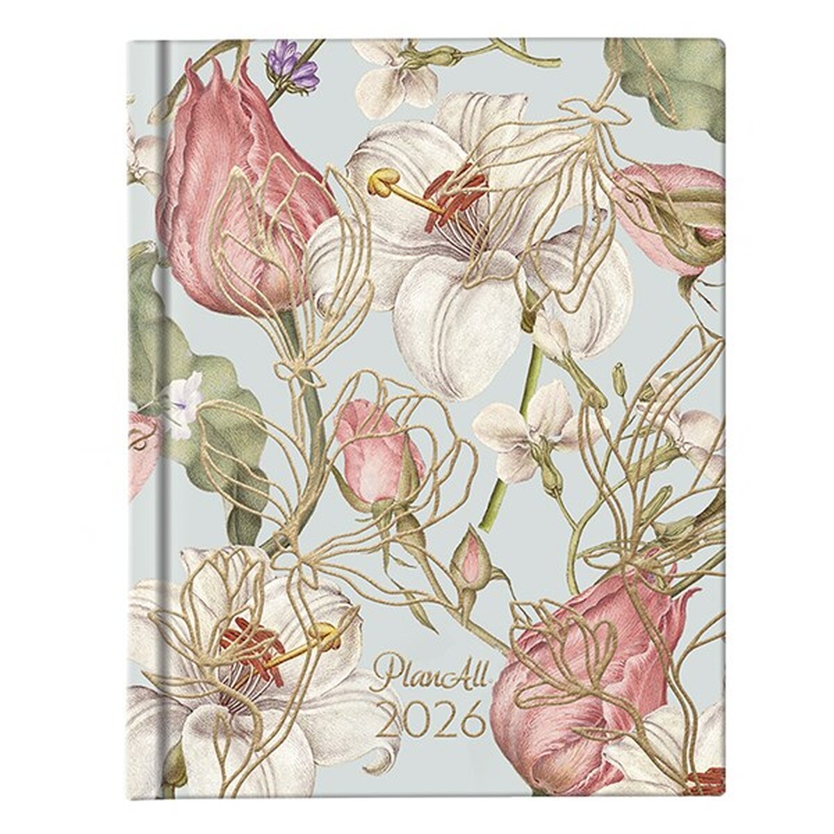 Határidőnapló PLANALL Mini A/6 heti keményfedelű aranyozott Tulip 2026. Határidőnapló PLANALL Mini A/6 heti keményfedelű aranyozott Tulip 2026.
