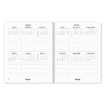 Határidőnapló PLANALL Mini A/6 heti keményfedelű aranyozott Tulip 2026.