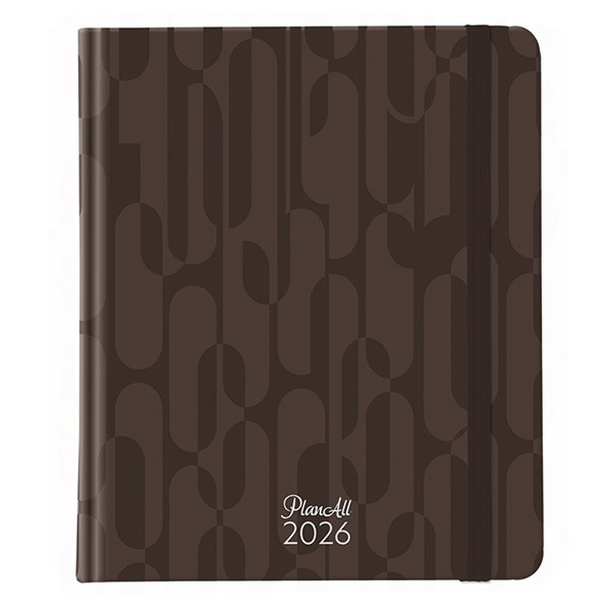 Határidőnapló PLANALL New Classic B/5 heti keményfedelű gumis Brown 2026.