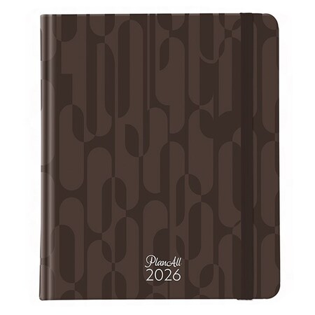 Határidőnapló PLANALL New Classic B/5 heti keményfedelű gumis Brown 2026.