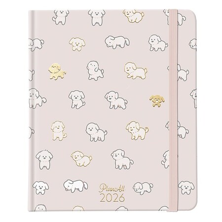 Határidőnapló PLANALL New Classic B/5 heti keményfedelű gumis Fur baby 2026.