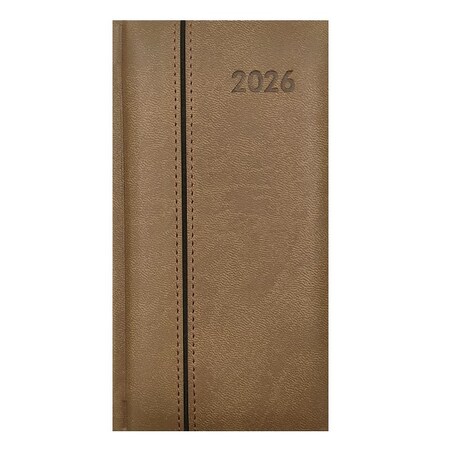 Zsebnaptár ALISCA fekvő fehér lapos prémium 2026.