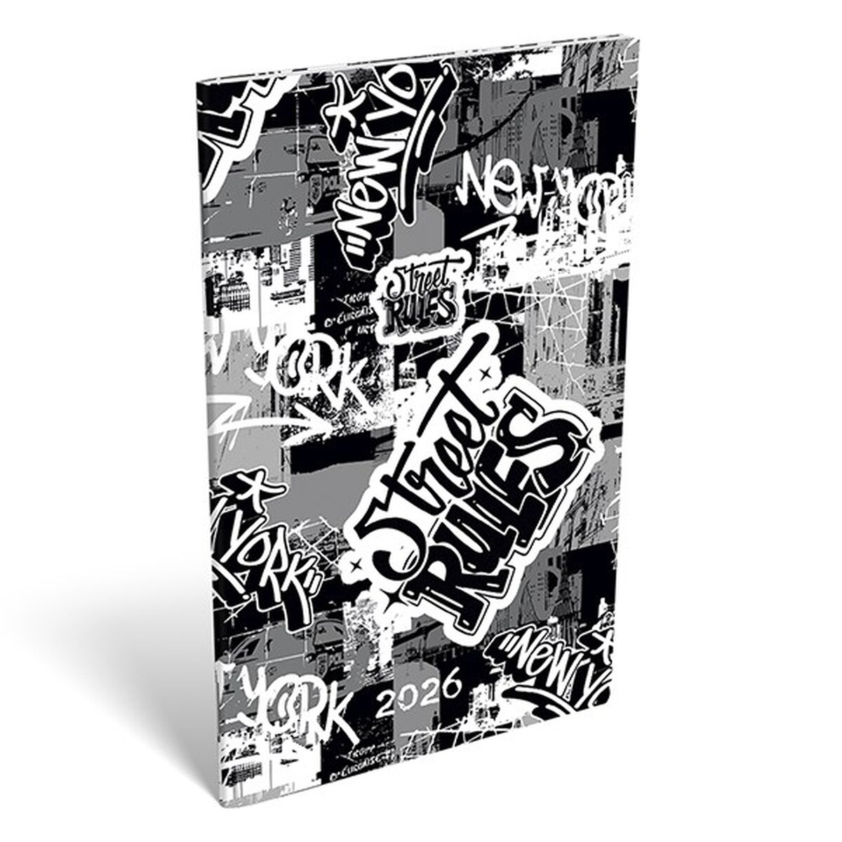 Zsebnaptár LIZZY CARD A/6 heti papírborítós Street rules 2026.