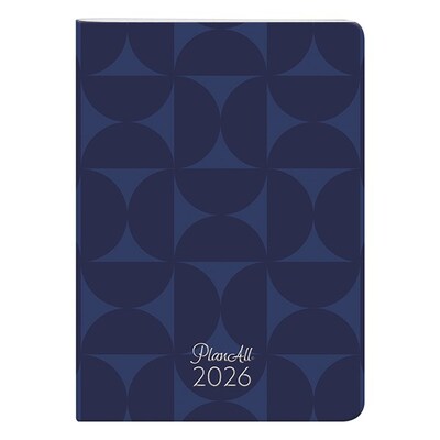 Zsebnaptár PLANALL B/6 heti álló fehér lapos aranyozott Blue 2026.