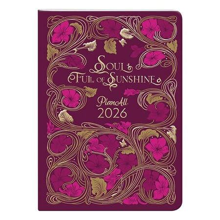 Zsebnaptár PLANALL B/6 heti álló fehér lapos aranyozott Cardinal 2026.