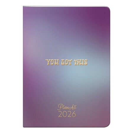 Zsebnaptár PLANALL B/6 heti álló fehér lapos aranyozott This 2026.