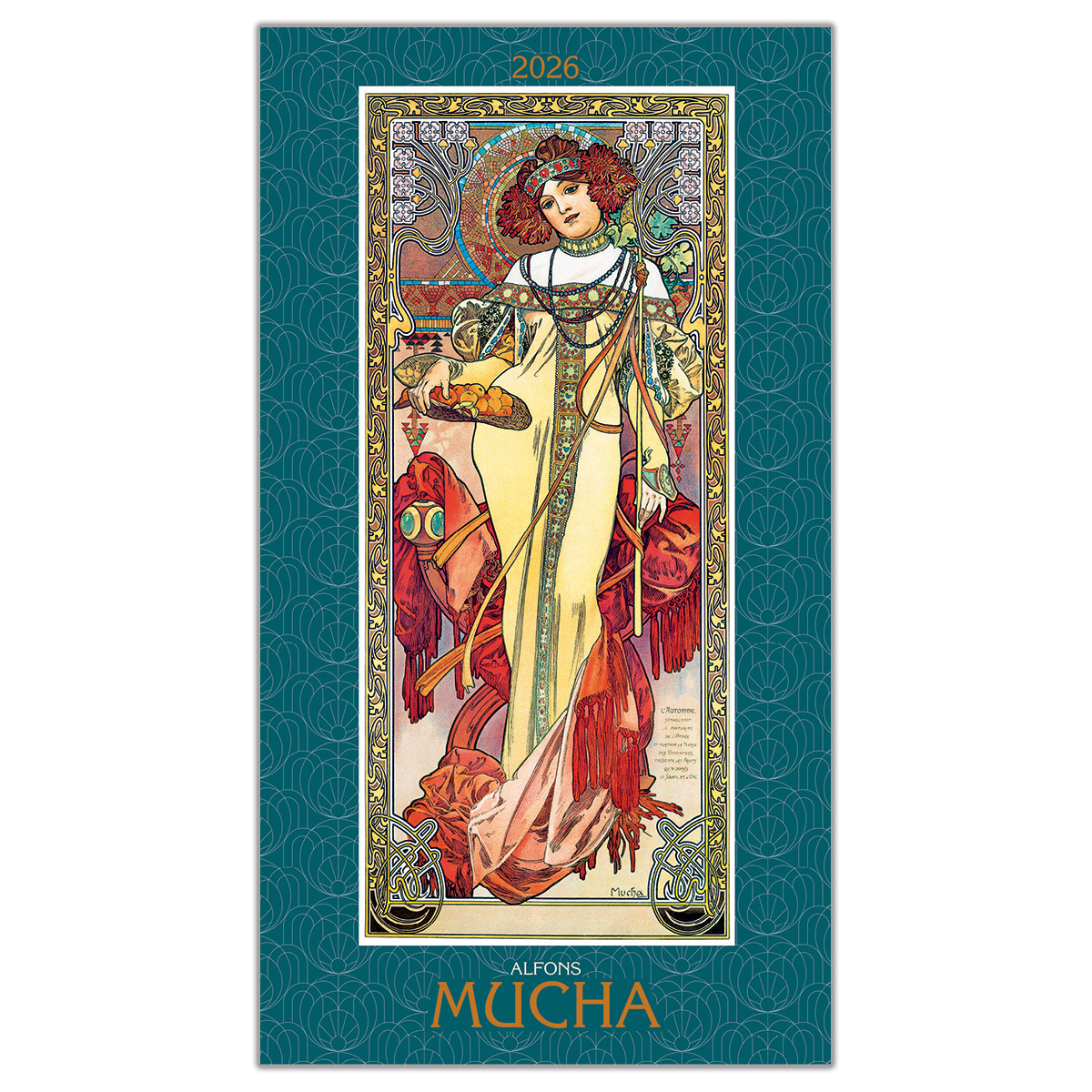 Alfons Mucha, képes falinaptár 2026 Alfons Mucha, képes falinaptár 2026