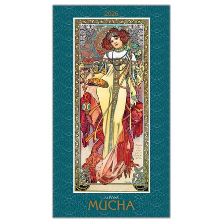 Alfons Mucha, képes falinaptár 2026