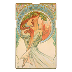 Alfons Mucha, képes falinaptár 2026
