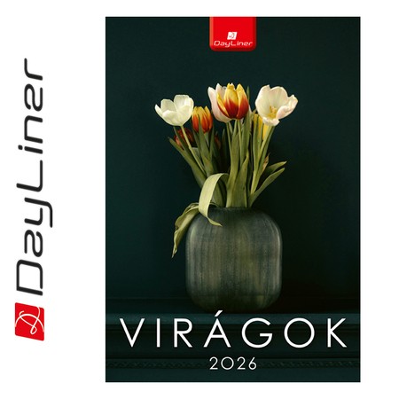 Virágok B4, képes falinaptár 2026