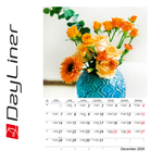 Virágok B4, képes falinaptár 2026