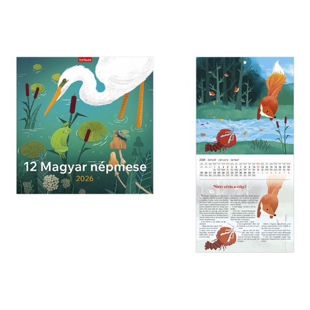 12 Magyar népmese, képes lemeznaptár 2026