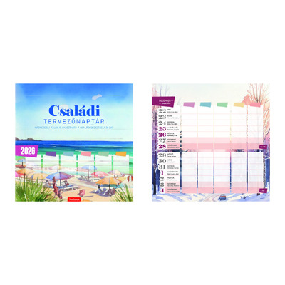 Családi tervező, mágneses képes falinaptár 2026