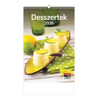 Desszertek, képes falinaptár 2026