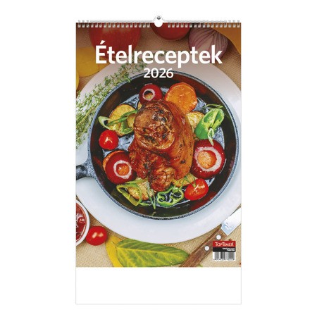Ételreceptek, képes falinaptár 2026