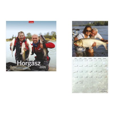 Horgász naptár, képes lemeznaptár 2026