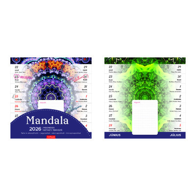 Mandala, mágneses képes falinaptár 2026