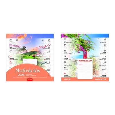 Motivációs, mágneses képes falinaptár 2026