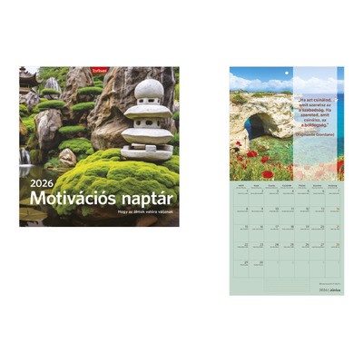 Motivációs naptár, képes lemeznaptár 2026