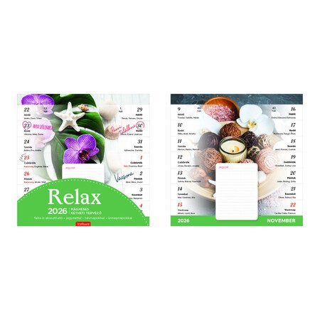 Relax, mágneses képes falinaptár 2026