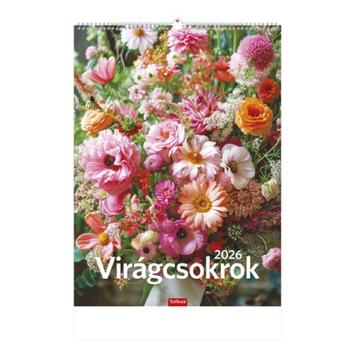 Virágcsokrok, képes falinaptár 2026
