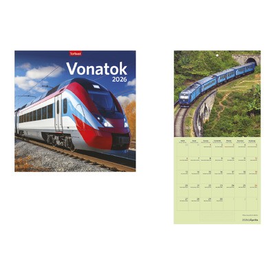 Vonatok, képes lemeznaptár 2026